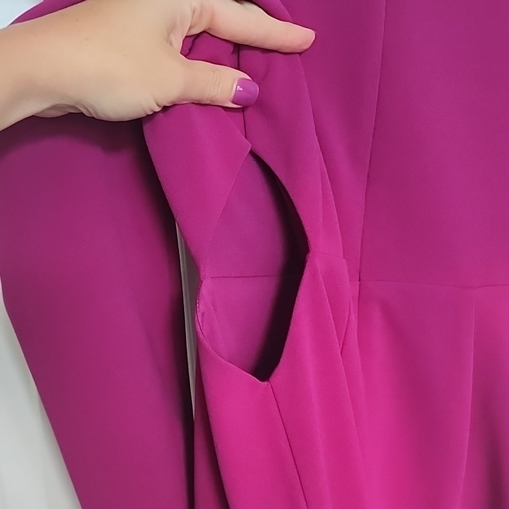 NWT Express Strong Shoulder Side Cutout Mini Dress Pink Size Small - Picture 5 of 6